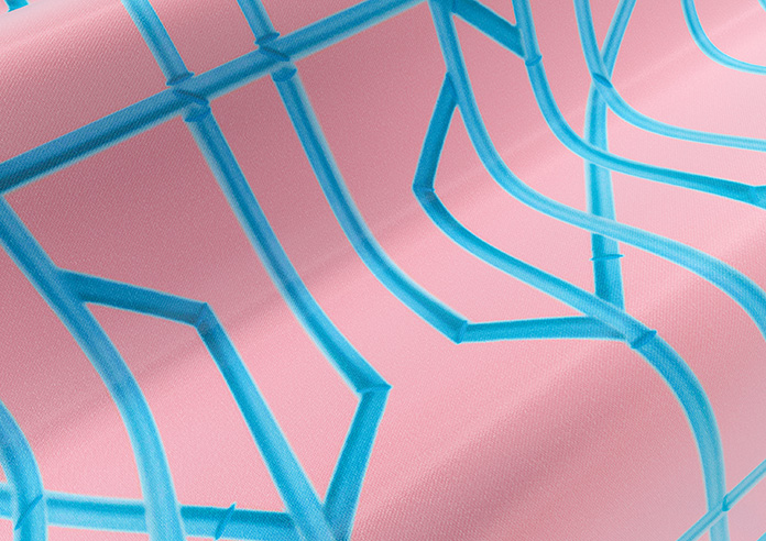 Bamboo Candy, Blue Pink - Twist&Fit Roman Blind - Image 4